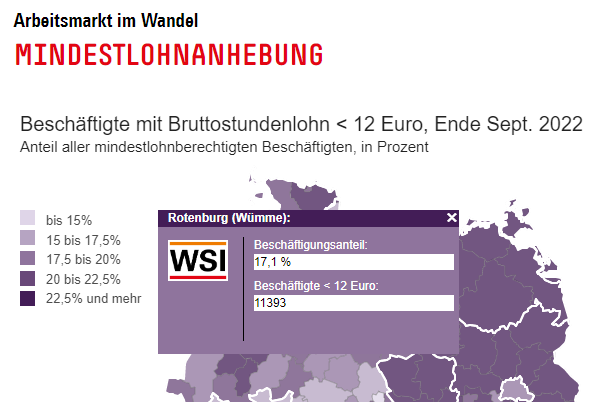 Kartenausschnitt mit den Zahlen für den Landkreis Rotenburg