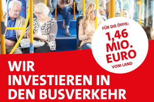 Das Sharepic zeigt Fahrgäste in einem Linienbus. Der Text lautet: "Wir investieren in den Busverkehr. Für die Öffis: 1,46 Mio. Euro vom Land. Für den Landkreis Rotenburg. FÜR DICH. Soziale Politik für Dich. SPD. www.spd.de"